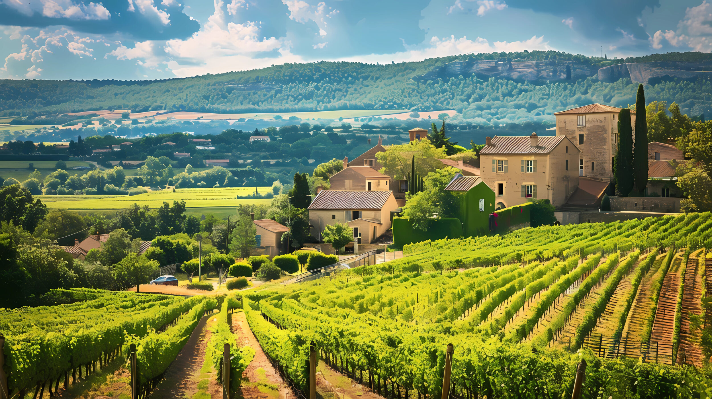 Vineyards in France Wine Series